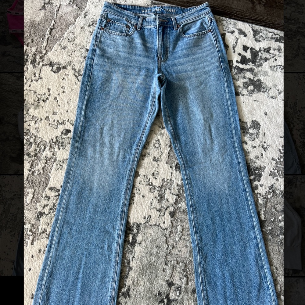 Womens high waisted wide leg jeans from American Eagle